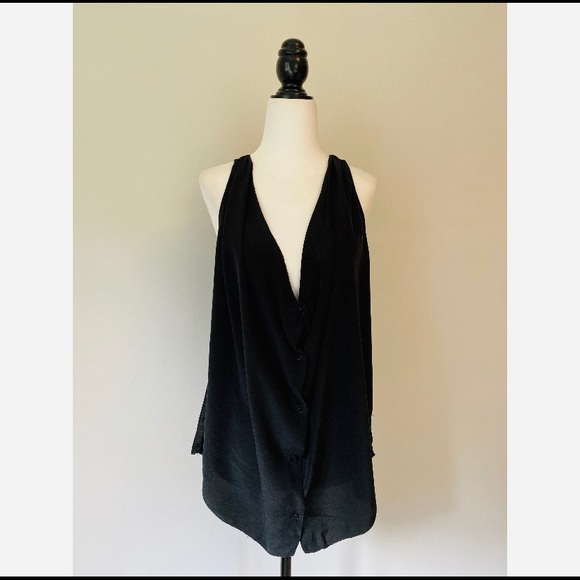 Wilfred Tops - Wilfred 100% Silk Black Ninon Blouse Size Medium